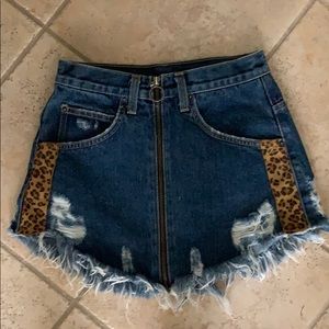 Carmar denim mini skirt